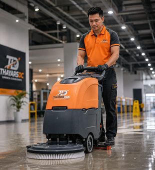 Thayarsdc cleaning team at work in Singapore